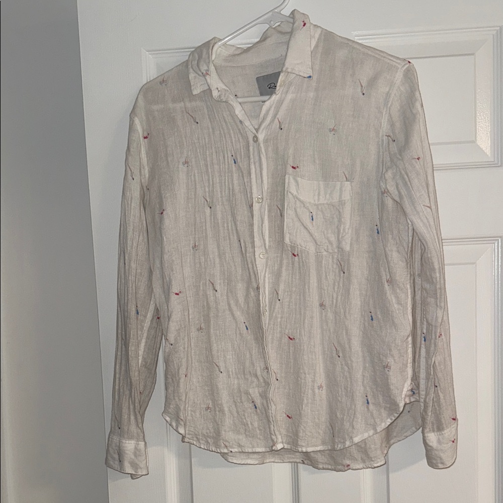 Rails Casual Cream Shirt with Multicolor Accents
